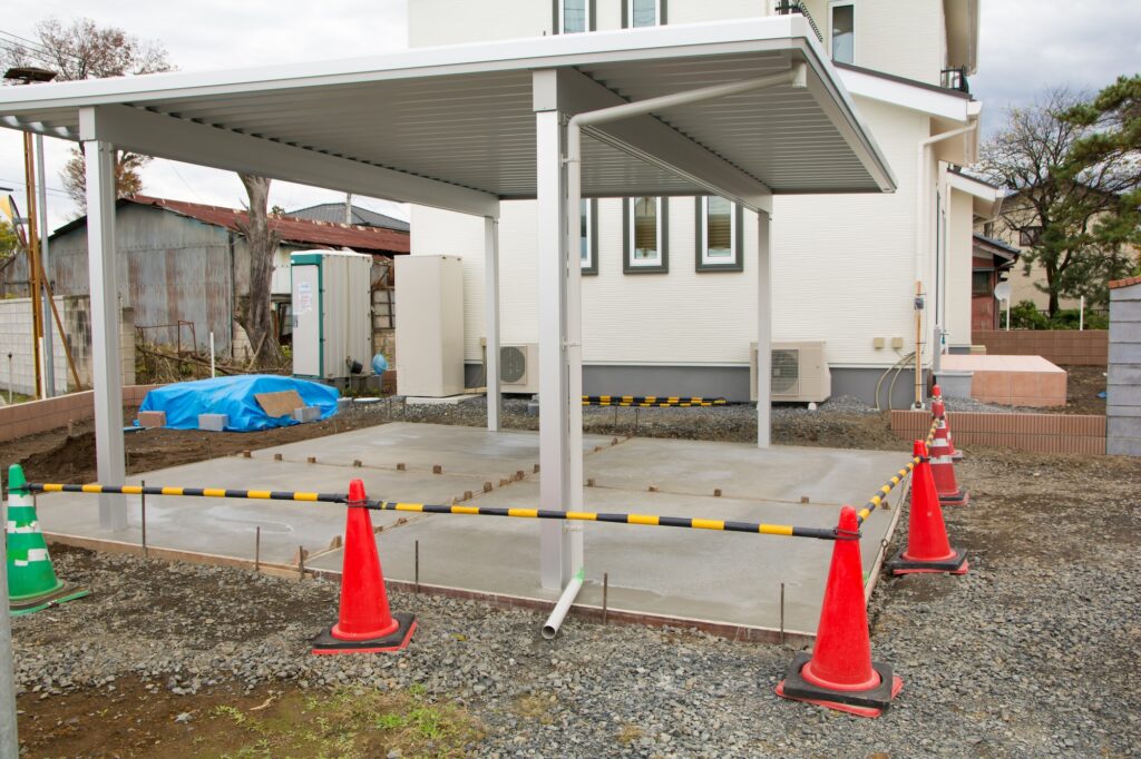 岡山県都窪郡の駐車場エクステリア工事は三協エクステリアへ