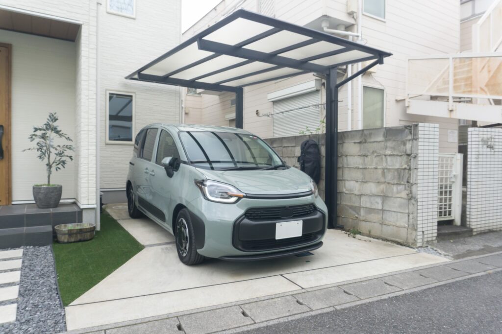 岡山県都窪郡の駐車場エクステリア工事は三協エクステリアへ