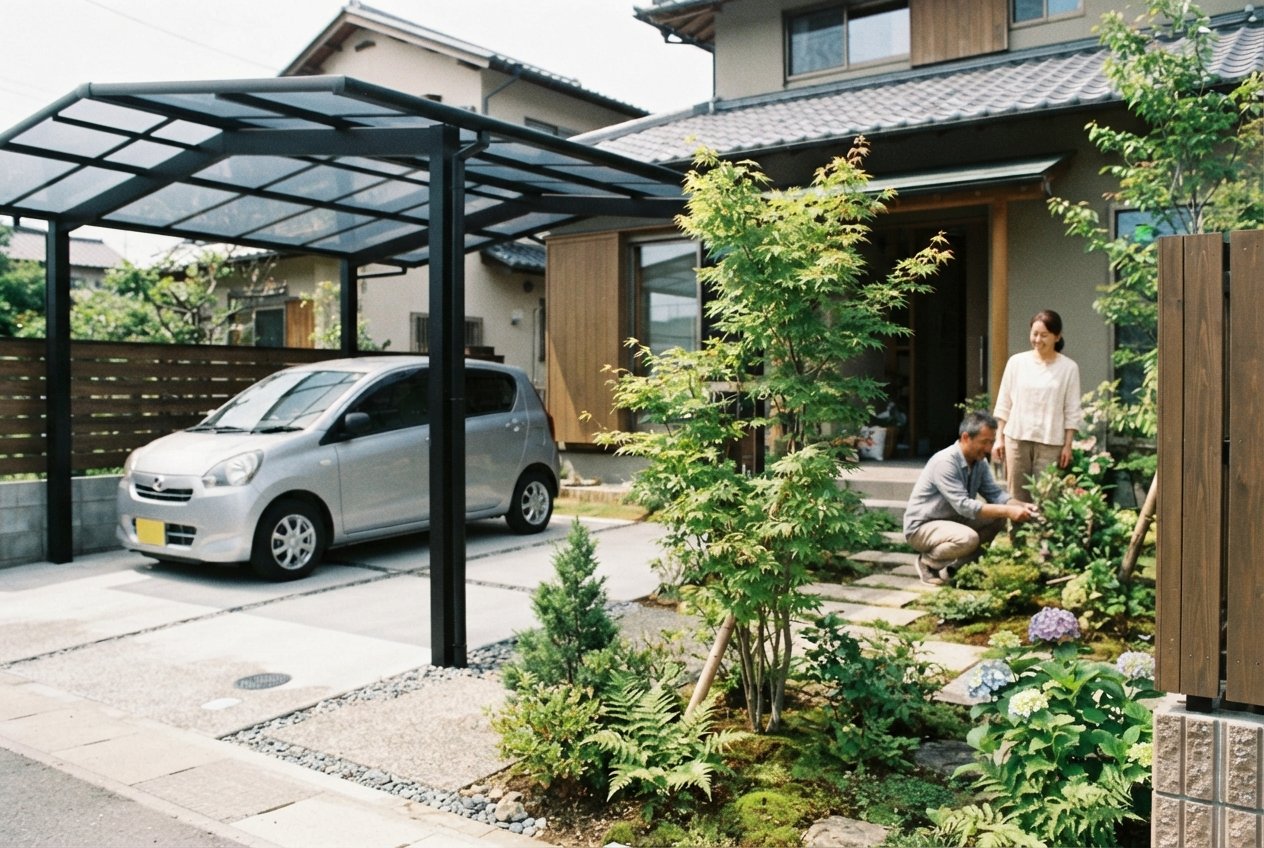 カーポートや植栽は後からでも足しやすいのイメージ